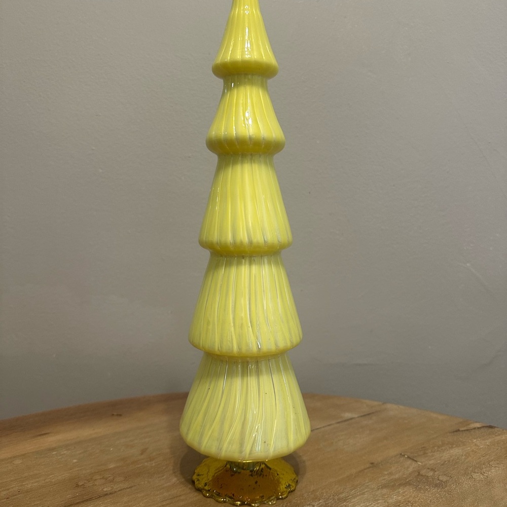 Yellow Glass Christmas Tree Decor